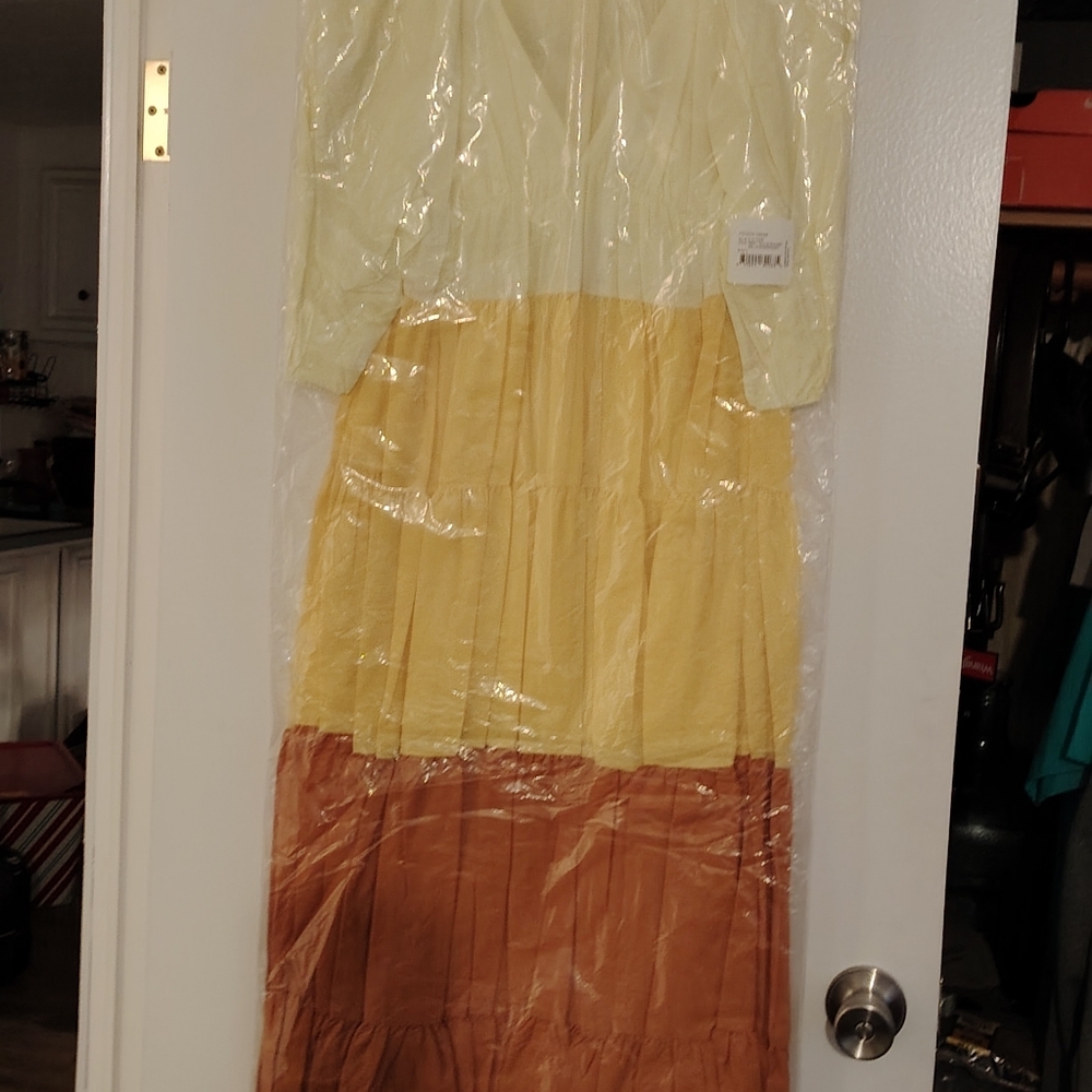 STAUD Yellow and Orange Maxi Dress - Picture 2 of 4